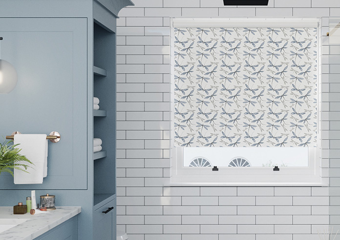 Dragonflies, River Blue - Roller Blind - Image 3